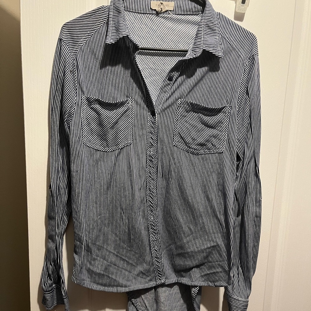 Passport Blue/White Stripped Blouse